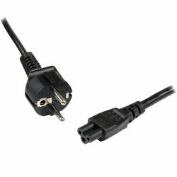 StarTech.com 2m [6ft] Laptop Power Cord, EU Schuko to C5, 2.5A 250V, 18AWG, Notebook / Laptop Replacement AC Cord, Power Brick Cord, Laptop Charger Cable, Clover Leaf/Mickey Mouse Power Cord 