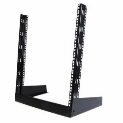 StarTech.com 2-Post 12U Desktop Server Rack, Small Open Frame 19in Computer Rack, Compact Network Rack for AV / Studio / Data / IT Equipment - Free Standing Two-Post Home/Office Rack 