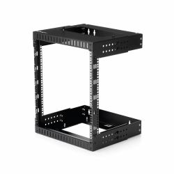 StarTech.com 12U 19" Wall Mount Network Rack - Adjustable Depth 12-20" 2 Post Open Frame Server Room Rack for AV/Data/ IT Communication/Computer Equipment/Switch w/Cage Nuts & Screws 