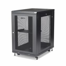 StarTech.com 18U Enterprise-Grade Server Rack Cabinet Kit, 19in Enclosed 4-Post Rack with Shelf and Cable Management, 29in [75cm] Mounting Depth, 992lb [450kg] Capacity 