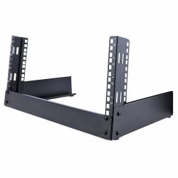 StarTech.com 2-Post 4U Desktop Server Rack, Small Open Frame 19in Computer Rack, Compact Network Rack for AV / Studio / Data / IT Equipment - Free Standing Two-Post Home/Office Rack 