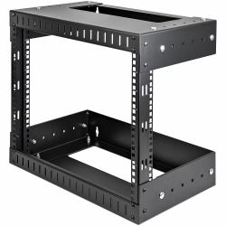 StarTech.com 8U 19" Wall Mount Network Rack - Adjustable Depth 12-20" 2 Post Open Frame Server Room Rack for AV/Data/ IT Communication/Computer Equipment/Switch w/Cage Nuts & Screws 