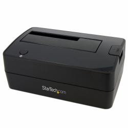 StarTech.com Single Bay USB 3.0 to SATA Hard Drive Docking Station, USB 3.0 [5 Gbps] Hard Drive Dock, External 2.5/3.5" SATA I/II/III HDD/SSD Docking Station, Top-Loading Hard Drive Bay 