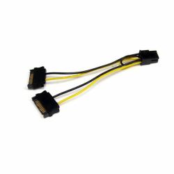 StarTech.com 6in SATA Power to 6 Pin PCI Express Video Card Power Cable Adapter 