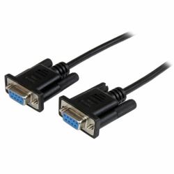 StarTech.com 2m Black DB9 RS232 Serial Null Modem Cable F/F 