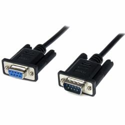 StarTech.com 1m Black DB9 RS232 Serial Null Modem Cable F/M 