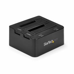 StarTech.com Dual-Bay USB 3.0 to SATA Hard Drive Docking Station, USB Hard Drive Dock, External 2.5/3.5" SATA I/II/III SSD/HDD Docking Station, Hot-Swap Hard Drive Bay, Top-Loading 