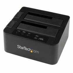 StarTech.com Dual Bay Hard Drive Duplicator, Standalone USB 3.0 [5 Gbps] / eSATA to 2.5/3.5" SATA III HDD/SSD Cloner/Copier, Hard Drive Docking Station, Hard Disk Cloner 