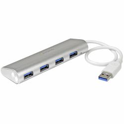 StarTech.com 4-Port USB Hub, USB A to 4x USB-A Ports, USB 5Gbps, Rugged Design, Bus-Powered, Portable Laptop USB 3.0 Hub 