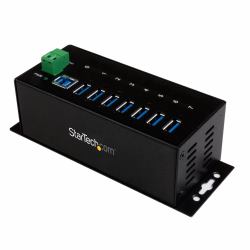 StarTech.com 7-Port USB 3.0 Hub [5Gbps] - Metal Industrial USB-A Hub with ESD Protection & 350W Surge Protection - Din Rail, Wall or Desk Mountable - TAA Compliant USB Expander Hub 