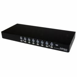 StarTech.com 16 Port 1U Rackmount USB KVM Switch Kit with OSD and Cables - TAA 