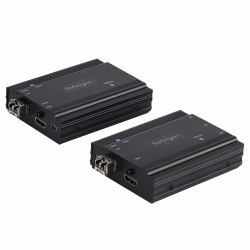 StarTech.com 4K HDMI KVM Extender over Fiber - HDMI Video & USB Remote KVM Switch/Console Extender - up to 984ft/300m [MultiMode] - 2x 10G MMF SFP+ modules - KVM Extension Kit [TX/RX] - TAA 