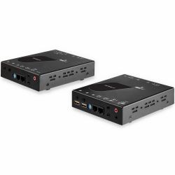 StarTech.com HDMI KVM Extender over IP Network - 4K 30Hz HDMI 2.0 and USB over IP LAN or Cat5e/Cat6 Ethernet Cable [100m/330ft] - Remote KVM Switch/Console Transmitter/Receiver Extender Kit - TAA 