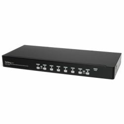 StarTech.com 8 Port 1U Rackmount USB KVM Switch Kit with OSD and Cables - TAA 