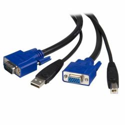 StarTech.com 15 ft 2-in-1 Universal USB KVM Cable 