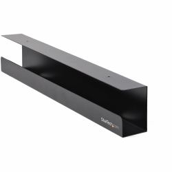 StarTech.com Under Desk Cable Management Tray - Office/Standing Desk Cable Tray Organizer - Desk/Table Mount Holder for Cords/Wire/Power Strip - Computer Cable Manager - 23-1/2"L x 4-1/2"D 