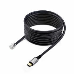 StarTech.com USB-C to RJ9 Adapter for Office Phone Handset or Wired/Wireless Headset, Use Existing Landline Hardware, 6ft/1.8m, For Laptop/Desktop Computer/Mobile 