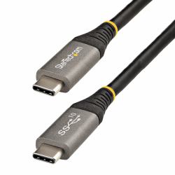 StarTech.com 1.6ft [50cm] USB-C Cable, USB 10Gbps, 100W [5A] Power Delivery, 8K 60Hz / 4K 144Hz DP Alt Mode, Thunderbolt Compatible 