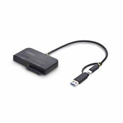StarTech.com USB-C/USB-A to M.2 NVMe and 2.5in/3.5in SATA Adapter, 10Gbps, Tool-Free External SSD Hard Drive Reader, B+M/M-Key 