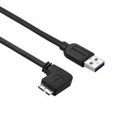 StarTech.com Slim Micro-USB 3.0 Cable - M/M - Left-Angle Micro USB - 2m [6ft] 