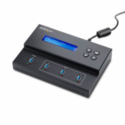 StarTech.com Standalone 1 to 3 USB Flash Drive Duplicator Cloner and Eraser, Multiple USB Thumb Drive Copier, USB 5Gbps, 7 GB/min Copy, 3-Pass Erase, TAA 