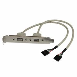StarTech.com 2 Port USB A Female Slot Plate Adapter 