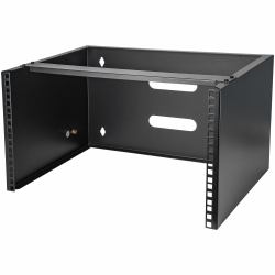 StarTech.com 6U Wall Mount Network Rack - 14 Inch Deep [Low Profile] - 19" Patch Panel Bracket for Shallow Server and IT Equipment, Network Switches - 44lbs/20kg Weight Capacity, Black 