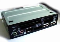 Supermicro All-in-one card reader USB 2.0/eSATA Black 