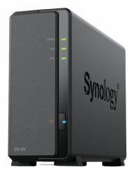 Synology DiskStation DS124 NAS Desktop Realtek RTD1619B 1 GB DDR4 20 TB HDD DiskStation Manager Black 