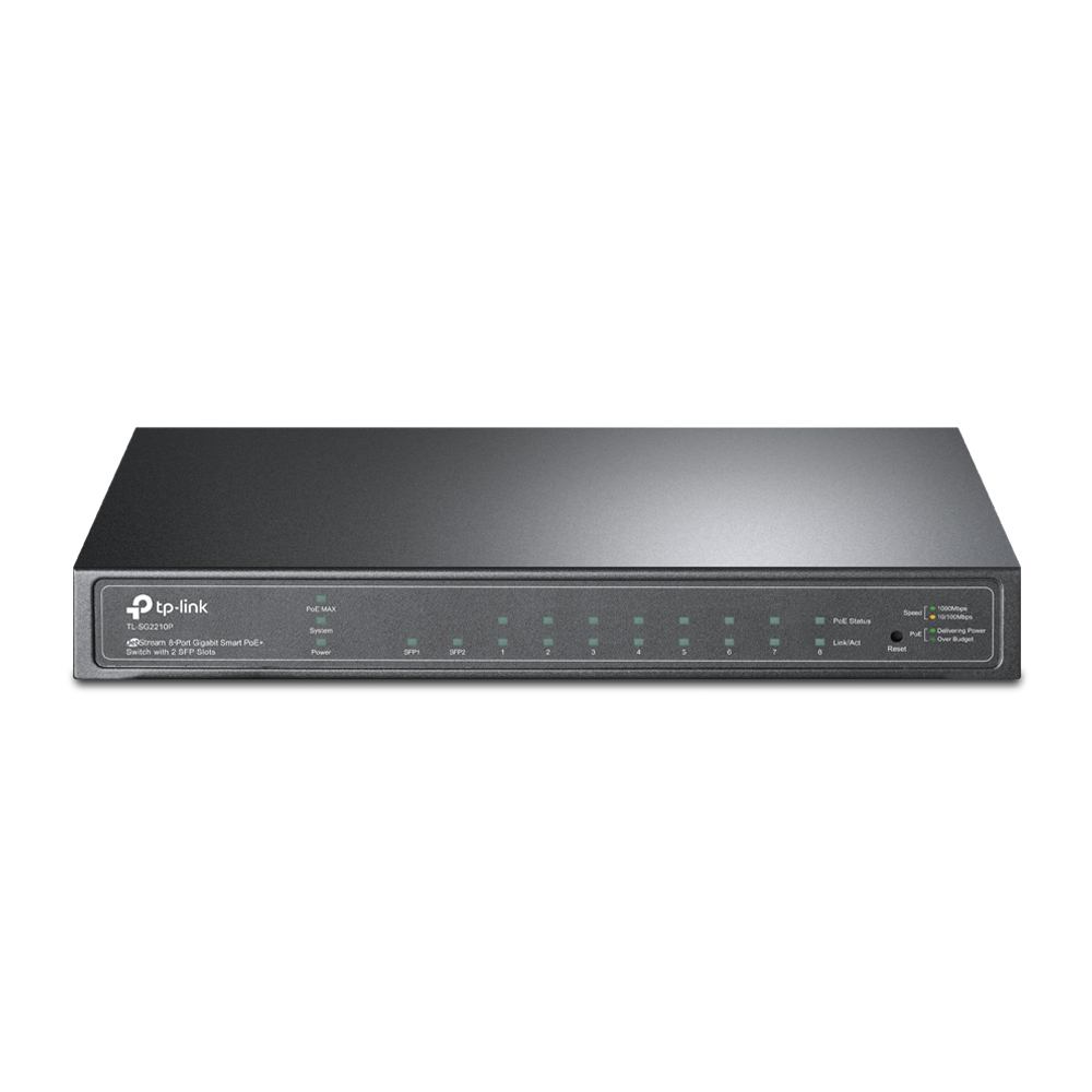 Tp Link Tl Sg2210p V3 0 Tp Link Jetstream 8 Port Gigabit Smart Poe Switch With 2 Sfp Slots Tp Link Tl Sg2210p V3 0 Tp Link Jetstream 8 Port Gigabit Smart Poe Switch With 2 Sfp Slots