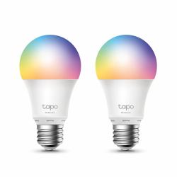 TP-Link Tapo Smart Wi-Fi Light Bulb, Multicolor, E27, 2-Pack 
