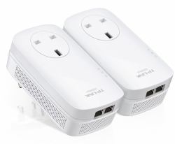 TP-Link AV2000 2-Port Gigabit Passthrough Powerline Starter Kit [UK]
