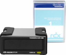 Tandberg Data O-T RDX External drive kit with 1TB HDD, black, USB3+ 