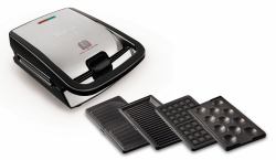 Tefal SW854D sandwich maker 700 W Black, Stainless steel 