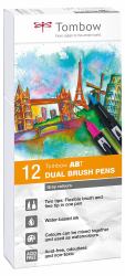 Tombow ABT Dual Brush Pen Set felt pen Grey 12 pc[s] 