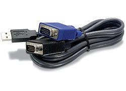 Trendnet 1.8m USB/VGA KVM cable Black 
