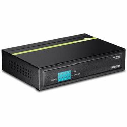 Trendnet TPE-S50 network switch Unmanaged L2 Fast Ethernet [10/100] Power over Ethernet [PoE] Black 