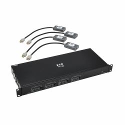 Tripp Lite B127A-4X4-BH4PH 4x4 HDMI over Cat6 Matrix Switch Kit, Switch/4x Pigtail Receivers - 4K 60 Hz, HDR, 4:4:4, PoC, 230 ft. [70.1 m], TAA 