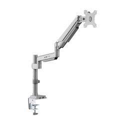 Tripp Lite DDR1732SAL Single-Display Gas Spring-Arm Desktop Clamp or Grommet for 13” to 34” Displays - USB and Audio Ports, Aluminum 