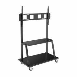 Tripp Lite DMCS60105XXDD Heavy-Duty Rolling TV Cart for 60” to 105” Flat-Screen Displays, Locking Casters, Black 