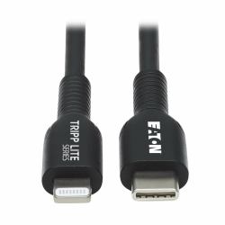 Tripp Lite M102-02M-BK USB-C to Lightning Sync/Charge Cable [M/M], MFi Certified, Black, 2 m [6.6 ft.] 