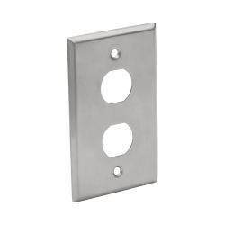 Tripp Lite N206-FP02-IND 2-Port Single Gang Faceplate, Stainless Steel, Industrial Grade, IP44, TAA 