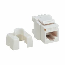 Tripp Lite N238-001-WH-6A Cat6a 110-Style Punchdown RJ45 Keystone Jack, White, TAA 
