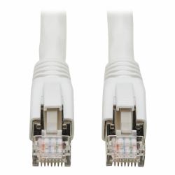 Tripp Lite N272-015-WH Cat8 25G/40G Certified Snagless Shielded S/FTP Ethernet Cable [RJ45 M/M], PoE, White, 15 ft. [4.57 m] 