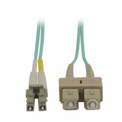 Tripp Lite N816-10M 10Gb Duplex Multimode 50/125 OM3 LSZH Fiber Patch Cable [LC/SC] - Aqua, 10M [33 ft.] 