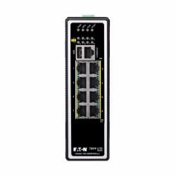 Tripp Lite NGI-M08POE8-L2 8-Port Managed Industrial Gigabit Ethernet Switch - Layer 2, 1 Gbps, PoE+ 30W, -40° to 75°C, DIN Mount 
