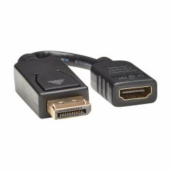 Tripp Lite P136-000 DisplayPort to HDMI Video Adapter Video Converter [M/F], HDCP, Black, 6 in. [15 cm] 