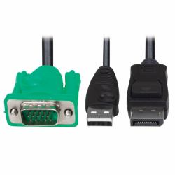 Tripp Lite P778-006-DP VGA to DisplayPort and USB-A Adapter Cable Kit for B020-U and B022-U KVM, 6 ft. [1.8 m] 