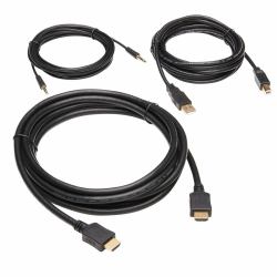 Tripp Lite P782-010-HA HDMI KVM Cable Kit - 4K HDMI, USB 2.0, 3.5 mm Audio [M/M], Black, 10 ft. [3.05 m] 