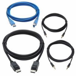 Tripp Lite P785-DPKIT06 DisplayPort KVM Cable Kit for B005-DPUA2-K and B005-DPUA4 KVM, 4K DP, USB 3.2, 3.5 mm, 6 ft. [1.8 m] 
